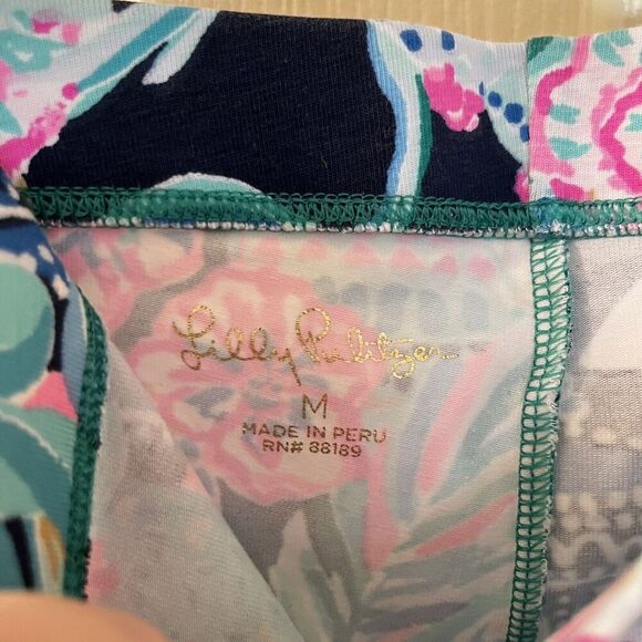 Lilly Pulitzer Maia Leggings Pants Lookin Sharp Pull On Girls Size Medium 8-10 - Picture 6 of 11